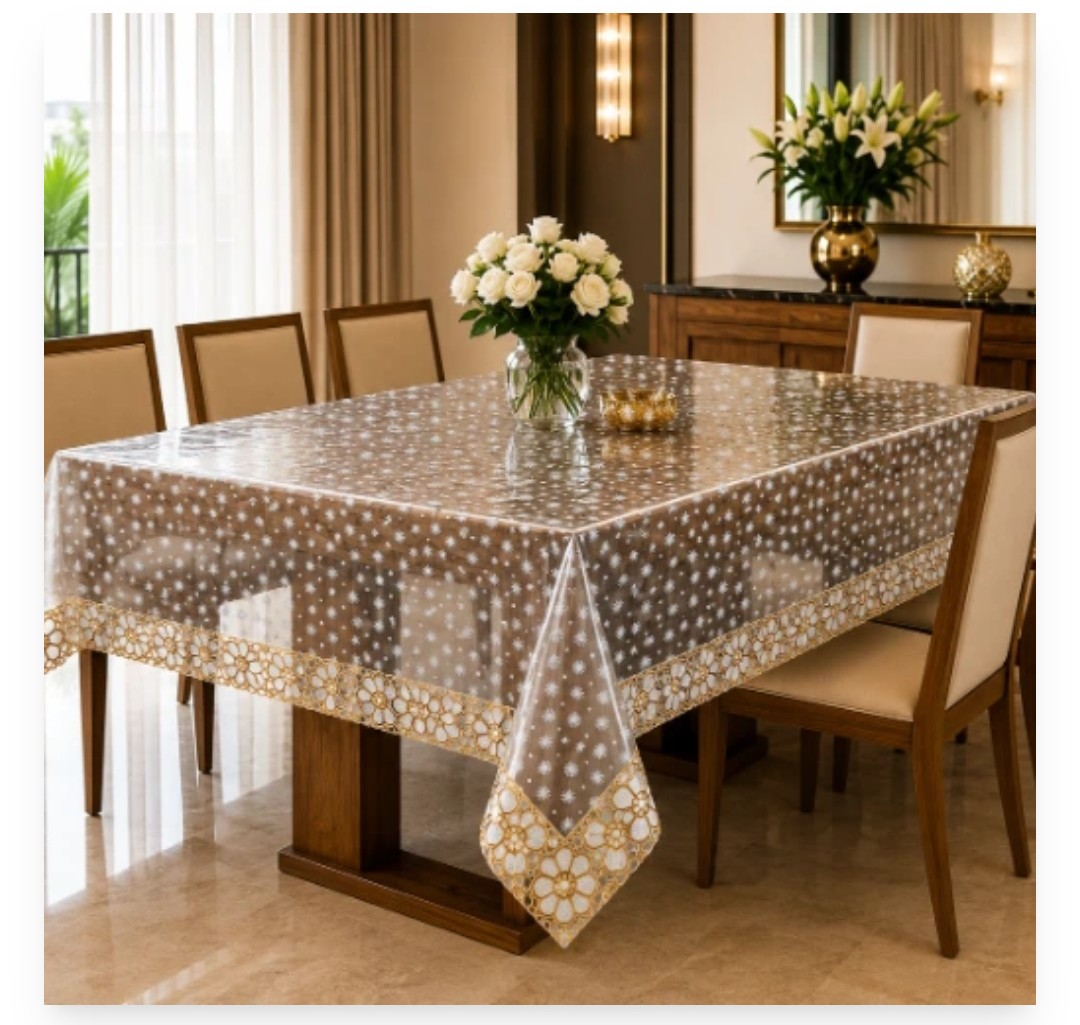 6 seat pvc dining table cloth